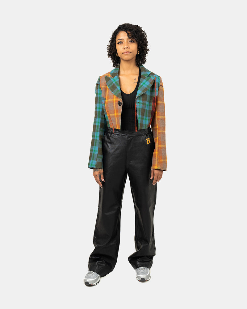 Andersson Bell Mystica Plaid Wool Cropped Jacket