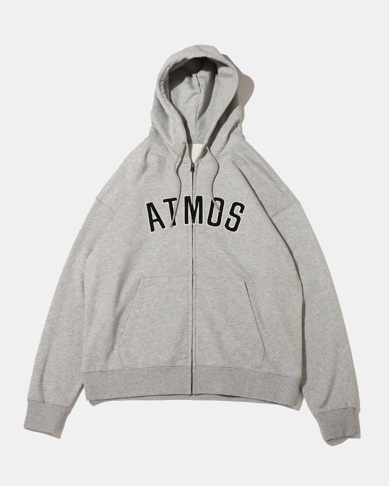 atmos Arch Logo Zip Up Hoodie (Grey) – atmos USA